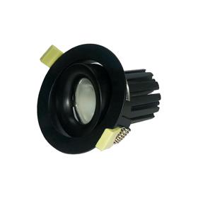 DM202699  Bruve A 15 Powered by Philips 15W 1350lm 3000K 24° Engine, 350mA,Matt Black,Adjustable Recessed Round Spotlight,IP20.